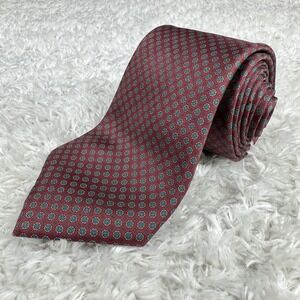 Vintage Christian Dior Tie Mens Medallion Silk USA Italian Fabric Dress Old 80's